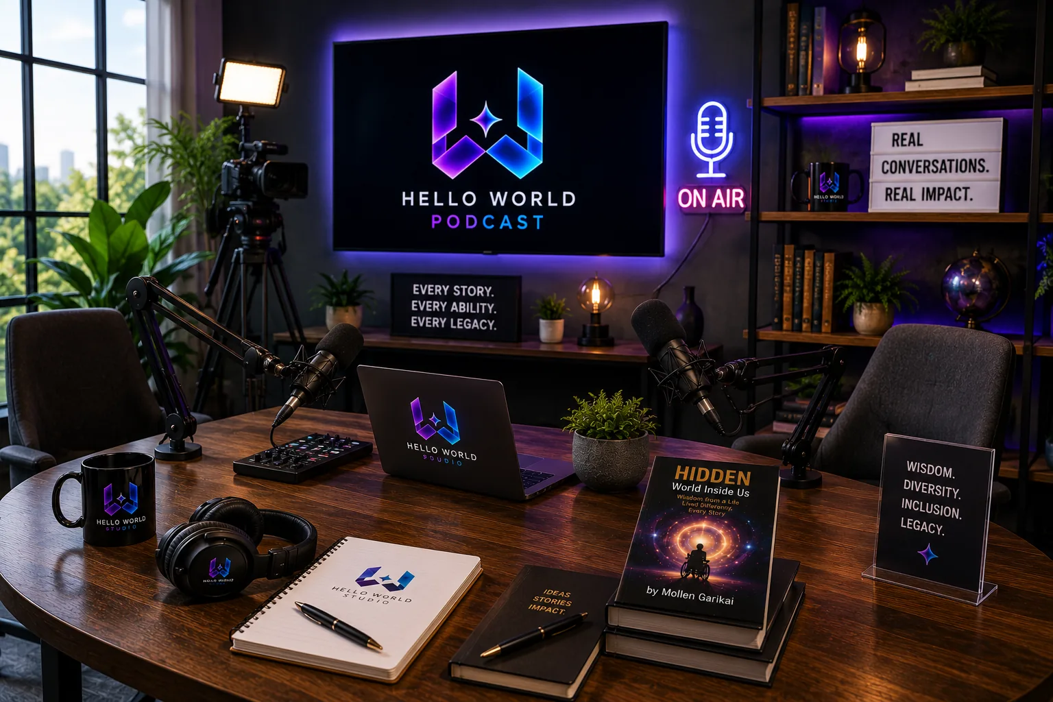 Hello World Podcast studio